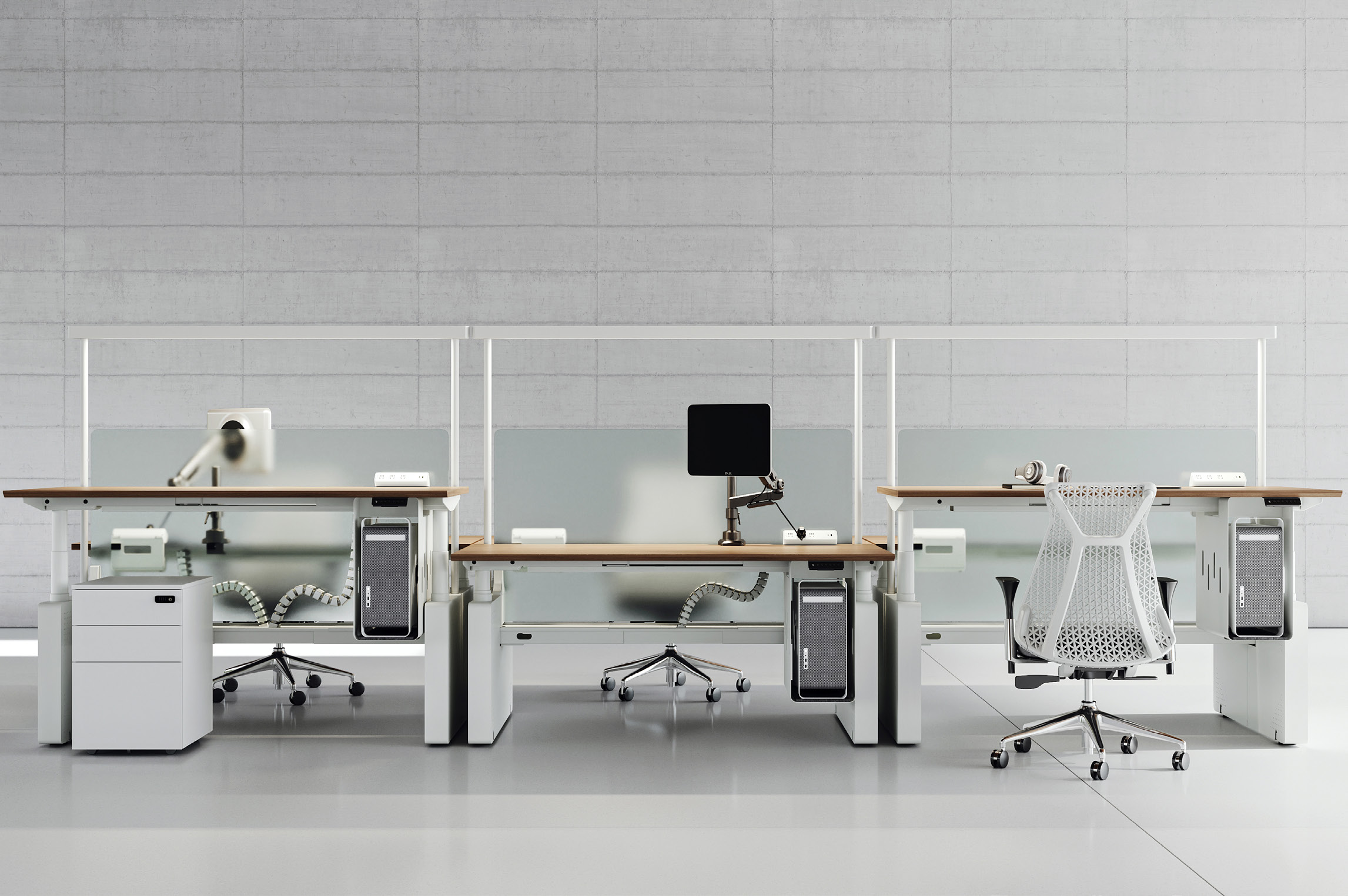 電動升降辦公桌班臺升降會議桌智能辦公家具